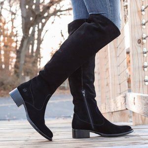 Like New BORN "Cricket" Black Suede over-the-knee boots 10